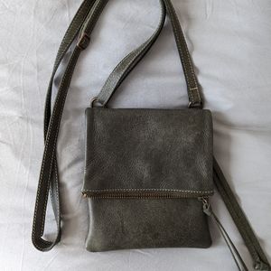 Roots leather crossbody bag
